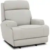 Marsha Triple Power Auto Glider Recliner with Bluetooth, Massage & Heat in Neutral Top-Grain Leather